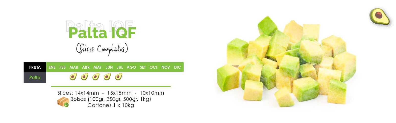 palta iqf fruta hass meses cultivo calidad